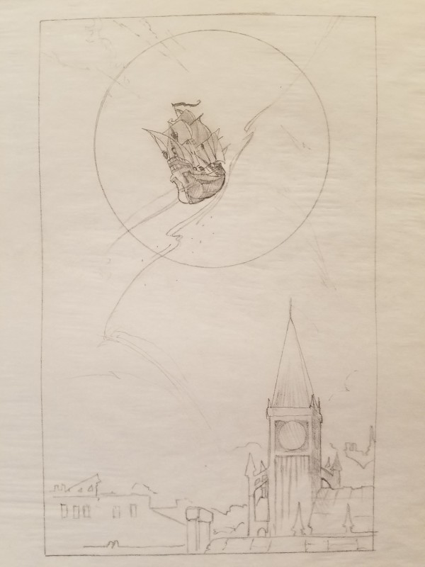 Peter Pan Poster Concept Art, Cover Concept, Ship
