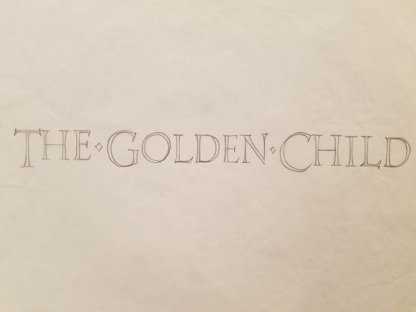 The Golden Child Logo Concept, Diamonds Between Each Word by John Alvin, Image 1.