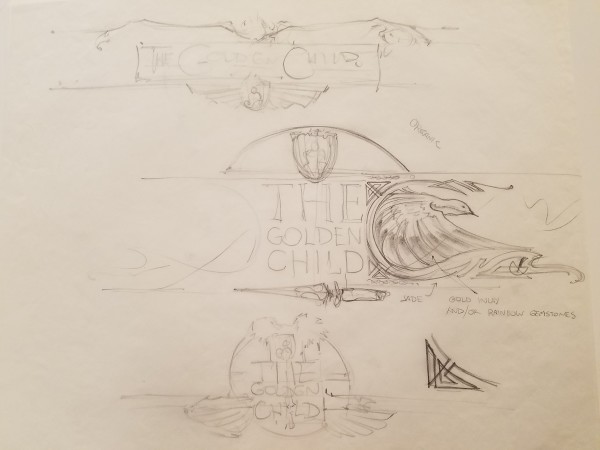 The Golden Child Logo Concept, Layout Concepts of Title by John Alvin, Image 1.