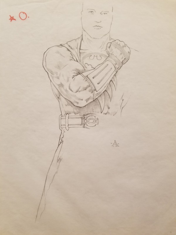 Batman Poster Concept, Detailed Sketch of Batman