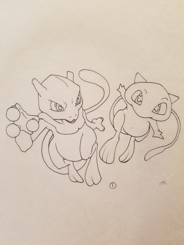 Pokemon: The First Movie Poster Concept, Mew / Mewtwo "1"