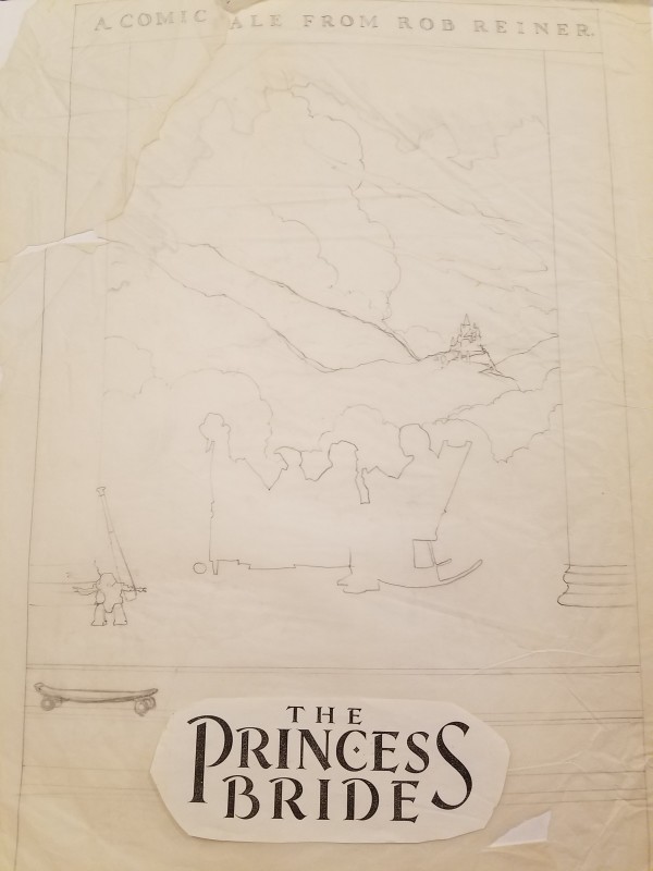 The Princess Bride Poster Concept, Layout Sketch With Printed Title Over Graphite, Close to Final