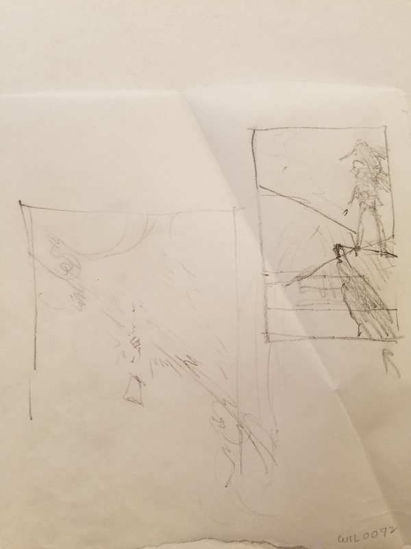 Willow Poster Concept, Two Rough Layout Sketches