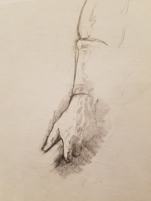 Willow Poster Concept, Shaded Hand and Grip of Spear