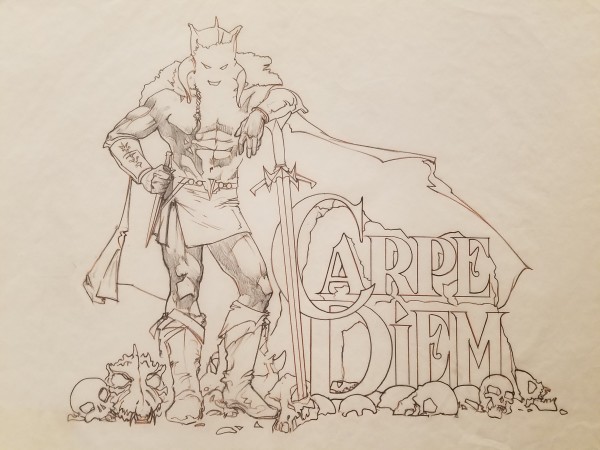 Virtual World Video Game Graphite close to Key Art, Carpe Diem