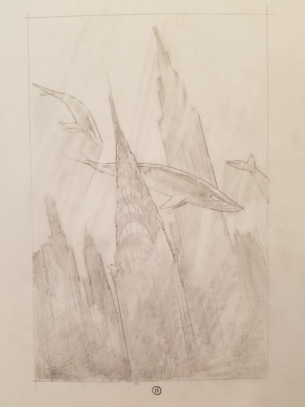 Waterworld Poster Concept, Whales Swimming