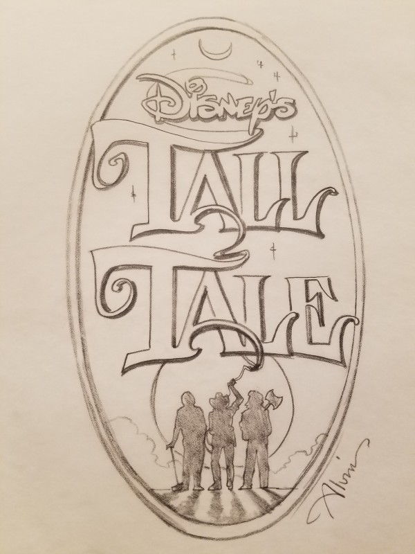 Tall Tale Poster Concept Art, Disney and Title Over Three Men