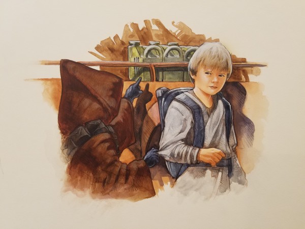 Star Wars Anakin's Fate Interior Art, Color Finish of Pg 23