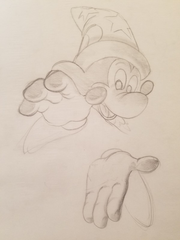 Fantasia 2000 Concept Art, Mickey Hands