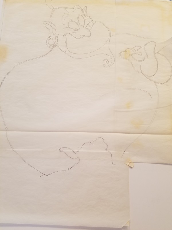 Aladdin Genie Transfer Drawing for International One Sheet
