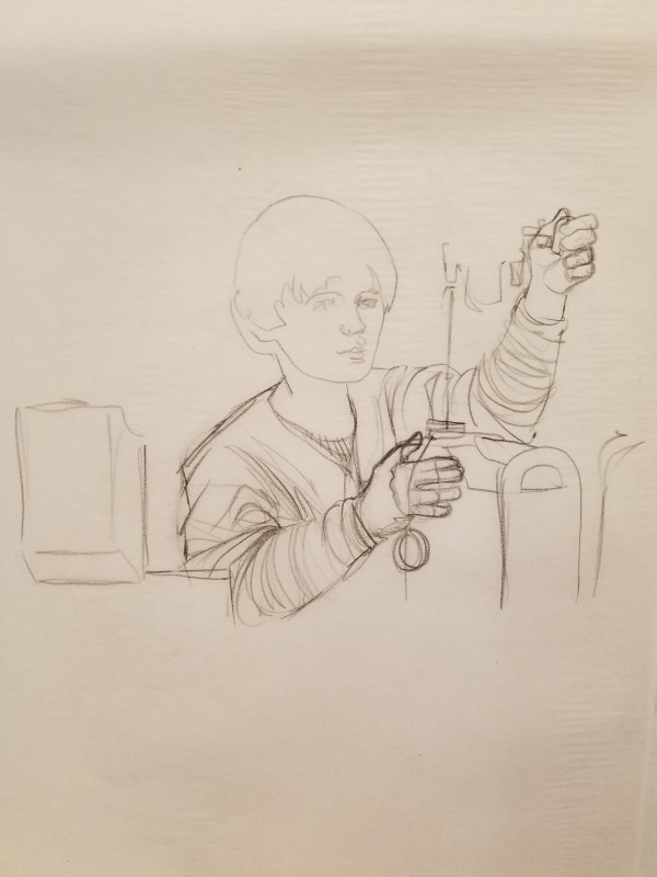 Star Wars Anakin's Fate Interior Art, Light Concept Sketch