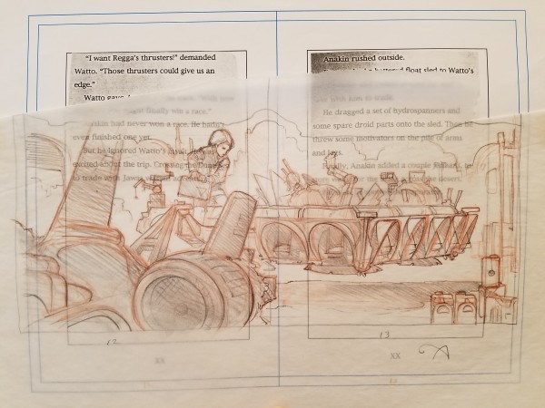 Star Wars Anakin's Fate Page Layout Interior Art
