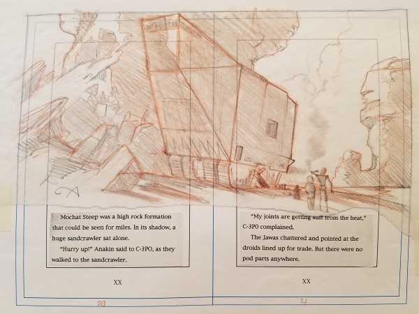 Star Wars Anakin's Fate Page Layout Anakin and C3-PO