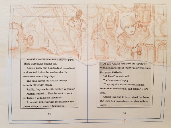 Star Wars Anakin's Fate Page Layout, Anakin and Vaporator