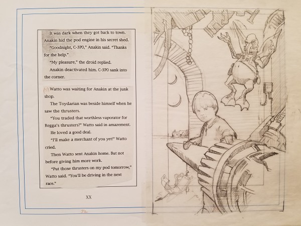 Star Wars Anakin's Fate Page Layout, Anakin With Watto