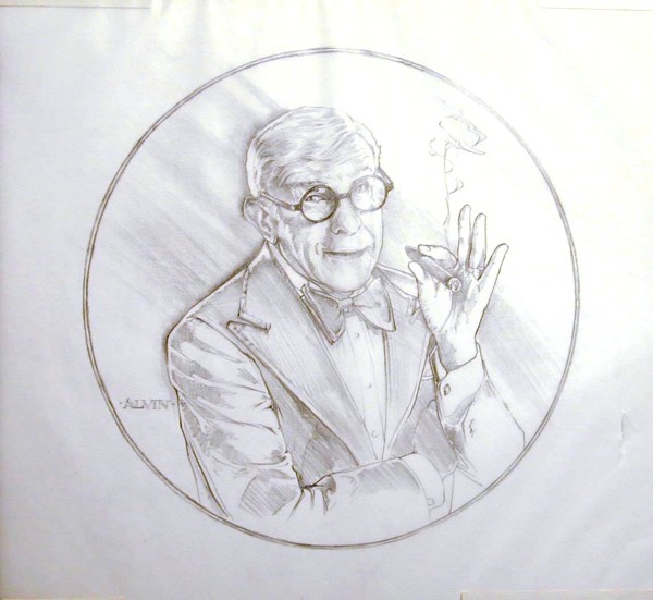 George Burns Art Danbury Mint Plate Concept Sketch