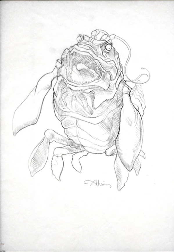 Star Wars Concept Art for Hasbro Board Game, Opee Sea Killer