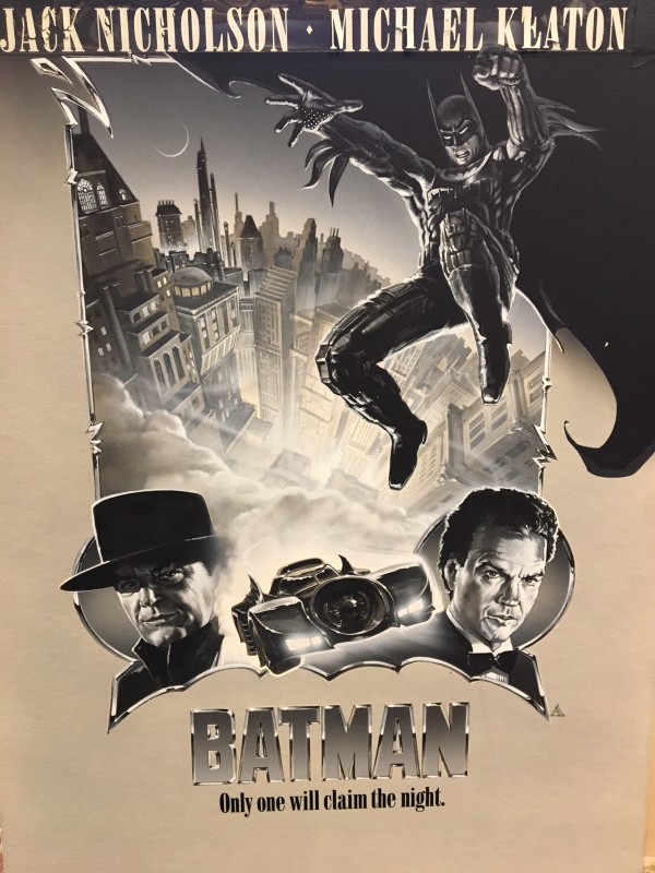 Batman Poster Comp With Graphite Drawings and Painted Finish