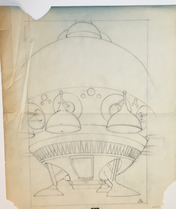 E.T. the Extra-Terrestrial Poster Concept Art of Alien Spaceship