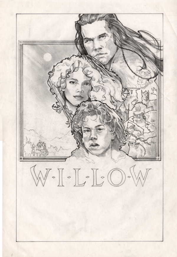 Willow Poster Concept, Character's Heads Emerging from Border