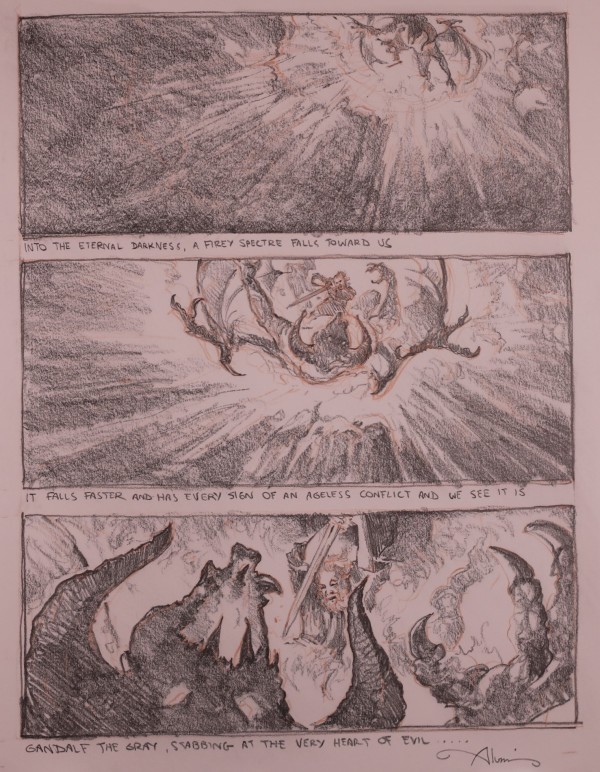 The Lord of the Rings, Gandalf Versus Balrog Storyboard Style Sketch