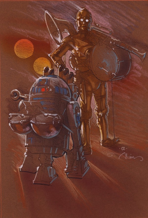 Star Wars Concert Poster Color Concept Art R2-D2 C-3PO
