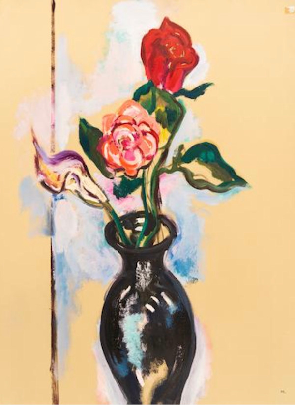 Black Vase on Paper by Mari Lyons
