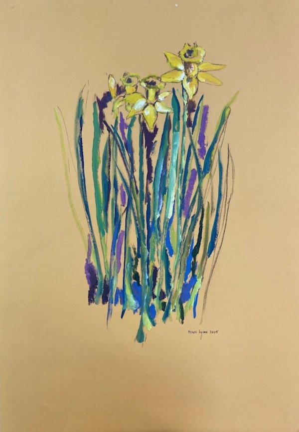 Daffodils on Gold by Mari Lyons