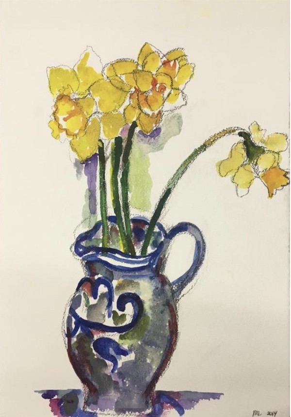 Daffodils in Pitcher by Mari Lyons