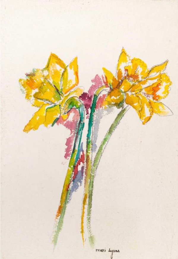 Daffodils on Stem IV by Mari Lyons