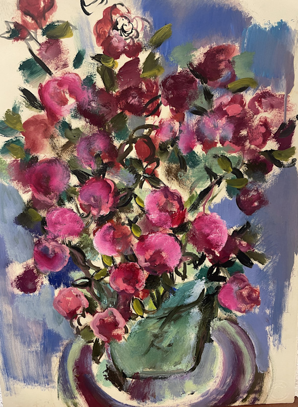 Purple Pom Poms by Mari Lyons