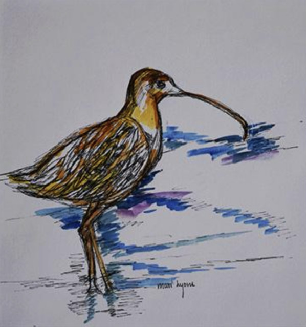 Bird in Creek by Mari Lyons
