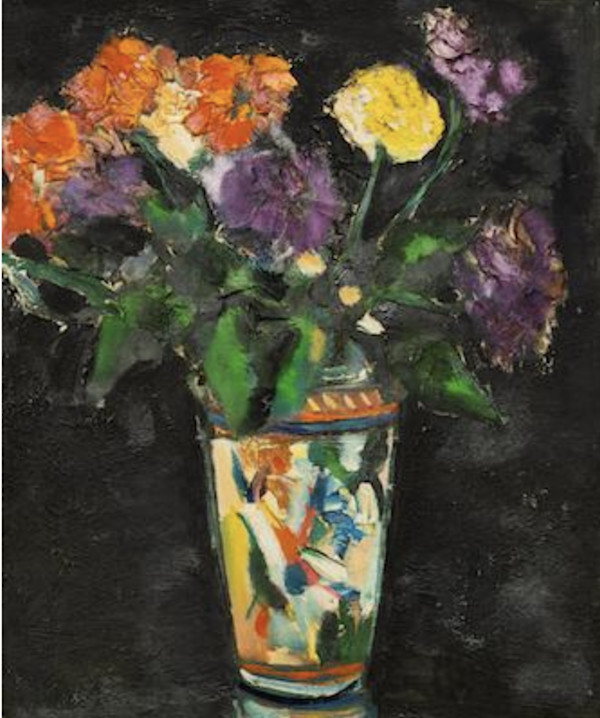 77. Bright Vase on Black by Mari Lyons