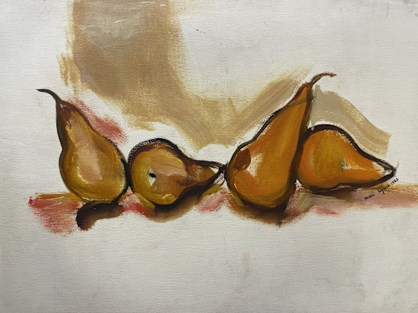 Pears in White by Mari Lyons