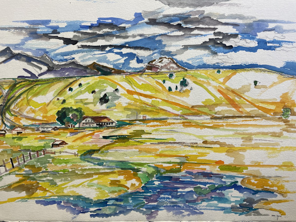 Farmhouse in View by Mari Lyons
