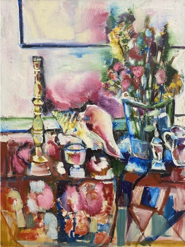 87. Pink Shell Still Life by Mari Lyons