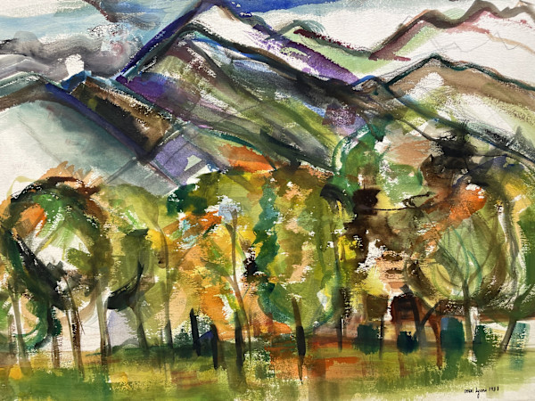 Purple Hill with Trees by Mari Lyons, Image 1.
