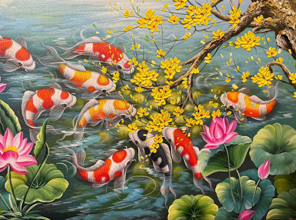 Lovely Koi Fish by Peter Ai Dang