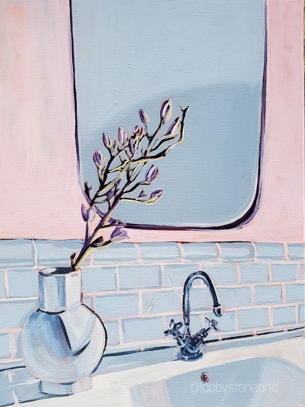 Pink Bathroom 4 by Tabitha Stone