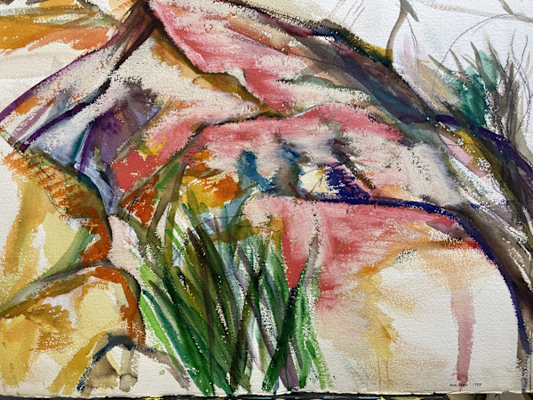 Grasses with Pink Rocks by Mari Lyons, Image 1.
