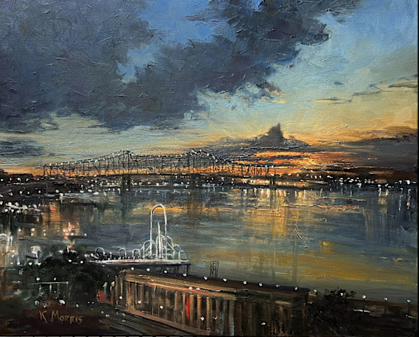 Sunset Over the Mississippi by Keith Morris