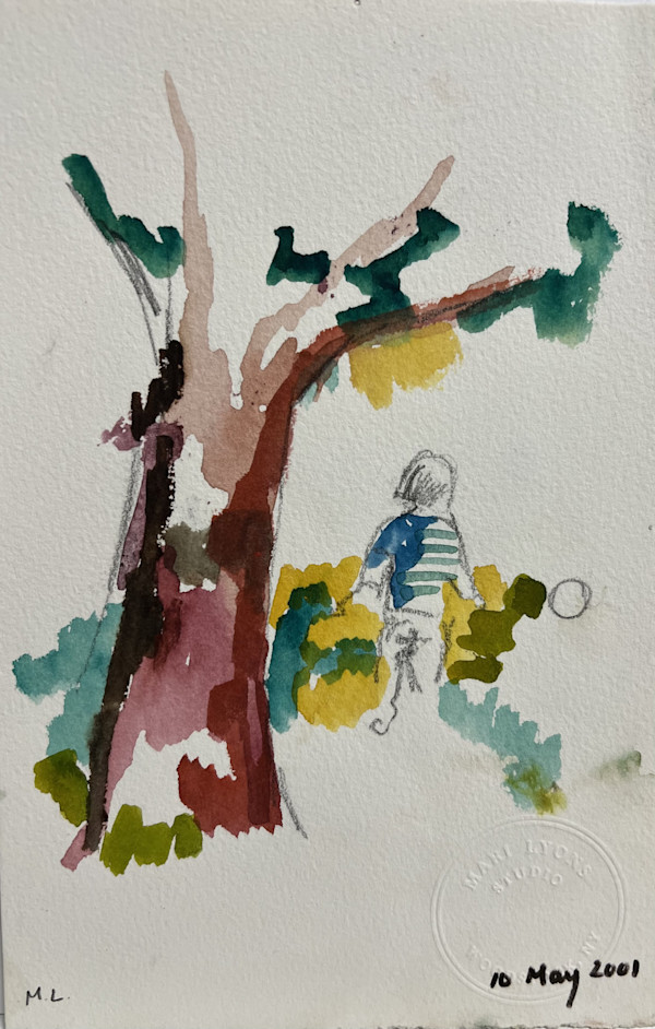 Child by Tree by Mari Lyons