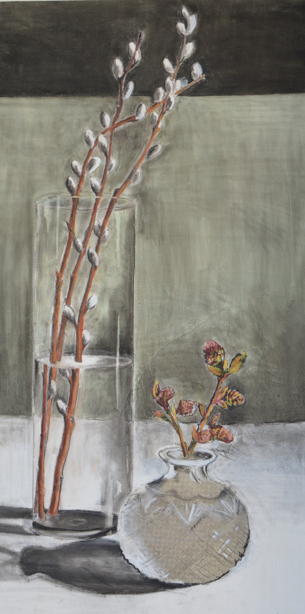 Cottonwood Buds and Pussy Willows by Deborah Mitchell