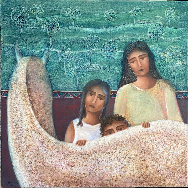 Horse & Children by Randa Ismail
