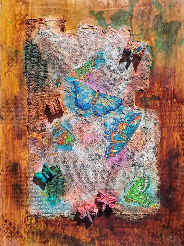 Butterflies on Vintage Nature by Israa Kazem