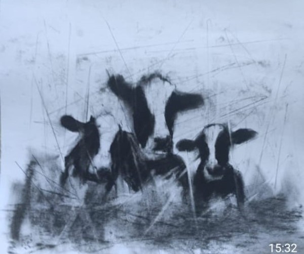 Cows 4 (set of 3, sold separately) by Ahmed Fawzi Emara