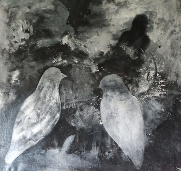 Two Doves 1 by Ahmed Fawzi Emara