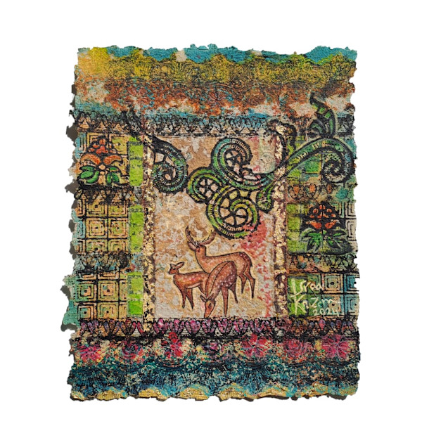 Deer Are Eating Flowers by Israa Kazem