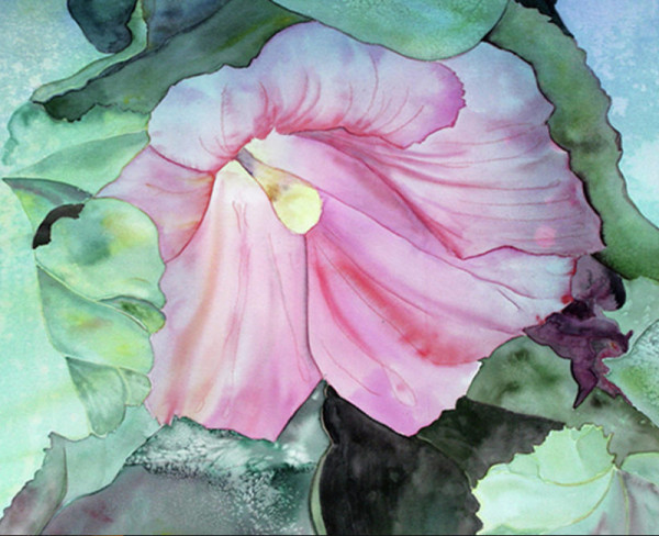 Pink Hollyhock by Nila Jane Autry