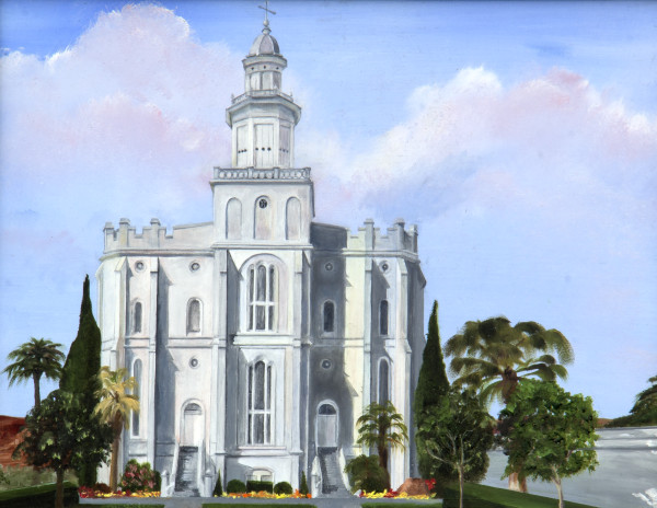 Sacred Steps - St. George LDS Temple by Nila Jane Autry